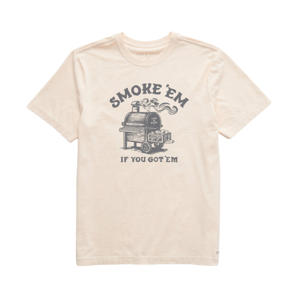 Life Is Good Men's Smoke'em Short Sleeve Tee - Putty White - Lenny's Shoe & Apparel