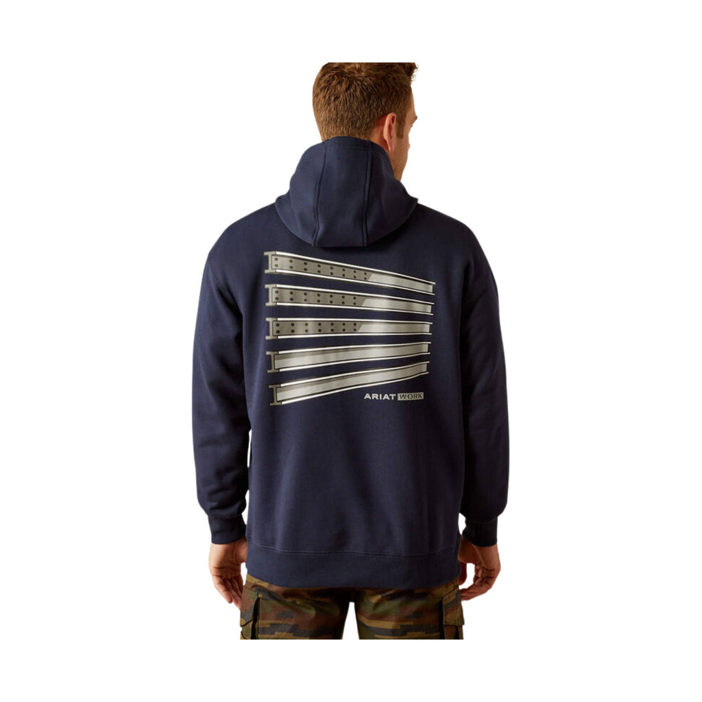 Ariat Men's Workman Beams Hoodie - Navy - Lenny's Shoe & Apparel