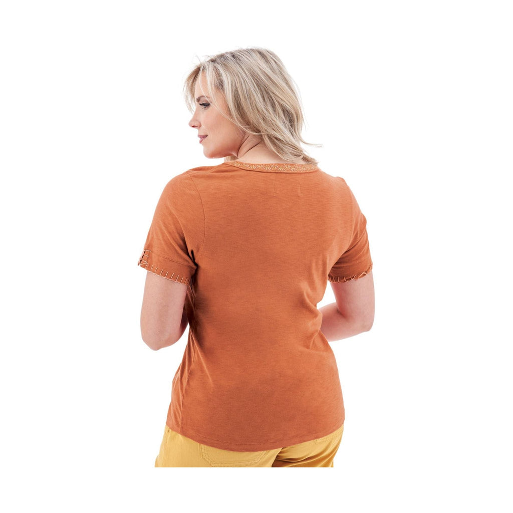 Aventura Women's Ellis Short Sleeve Top - Ginger Spice - Lenny's Shoe & Apparel