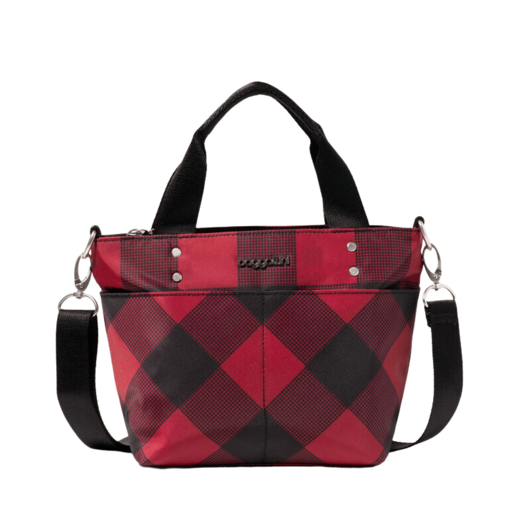 Baggallini Mini Carryall Tote - Red Buffalo Plaid - Lenny's Shoe & Apparel