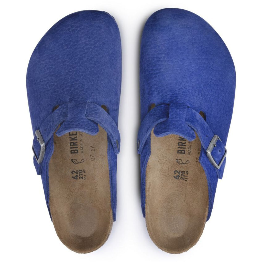 Birkenstock Boston Nubuck Leather Clog - Indigo Blue - Lenny's Shoe & Apparel