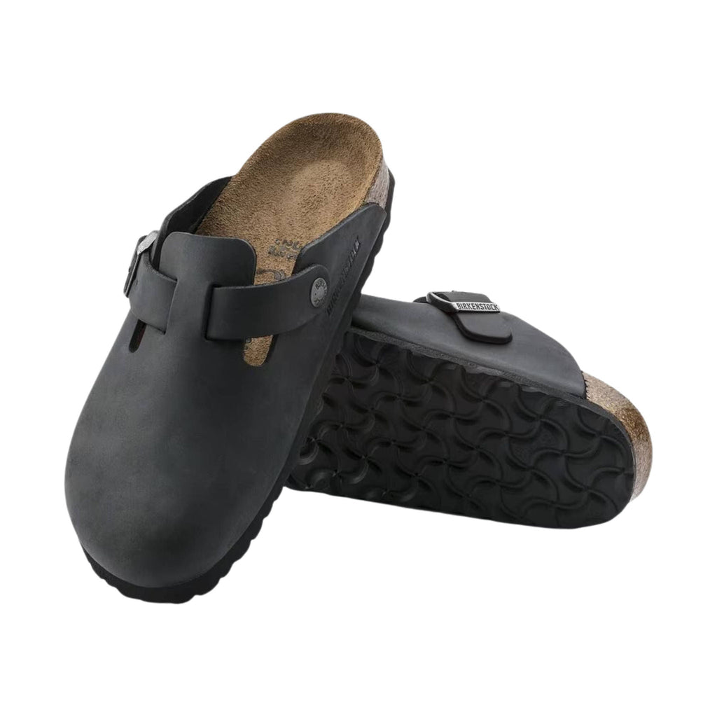 Birkenstock Boston - Oiled Leather Black - Lenny's Shoe & Apparel