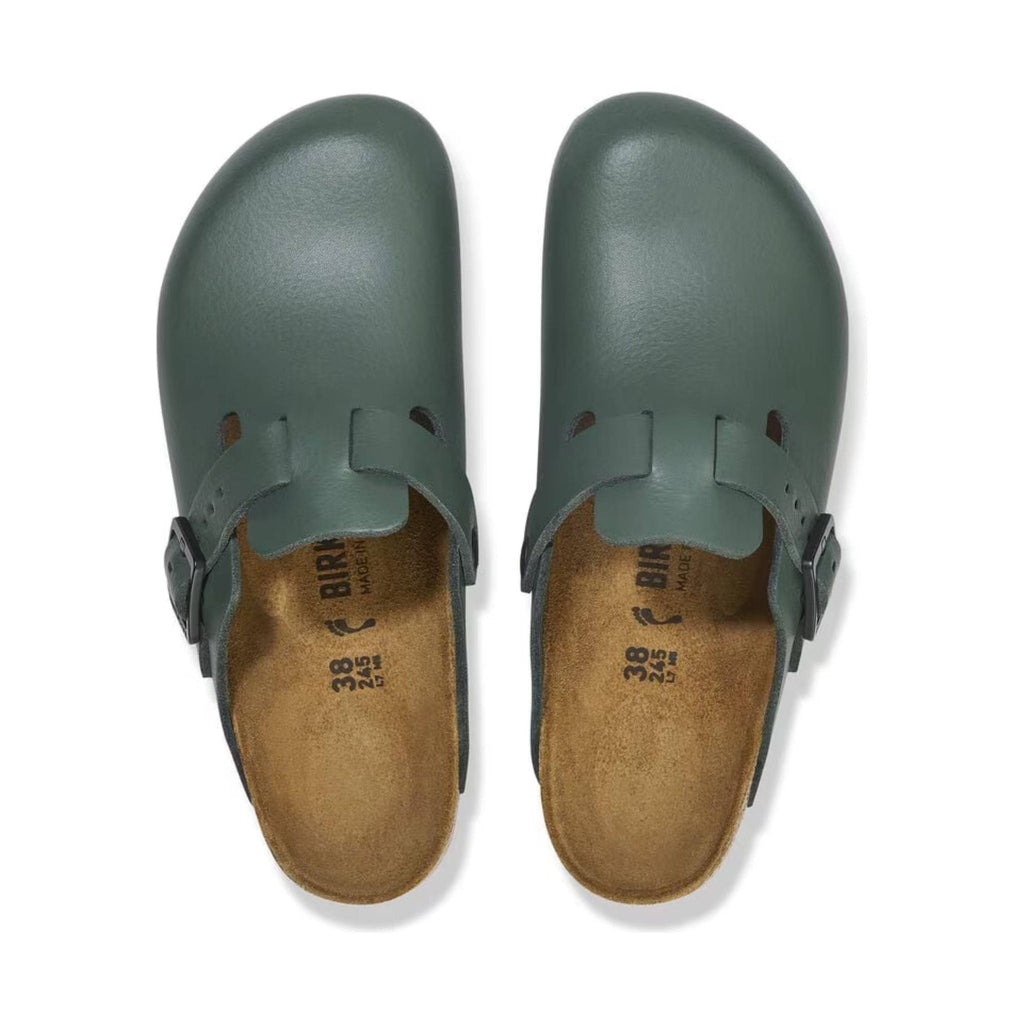 Birkenstock Boston Pro - Green Leather - Lenny's Shoe & Apparel