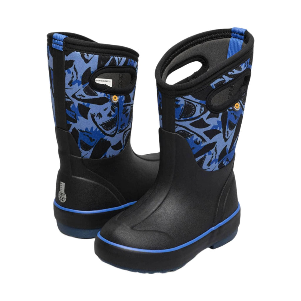 Bogs Kids' Classic II Sharks Boots - Black Multi Color - Lenny's Shoe & Apparel