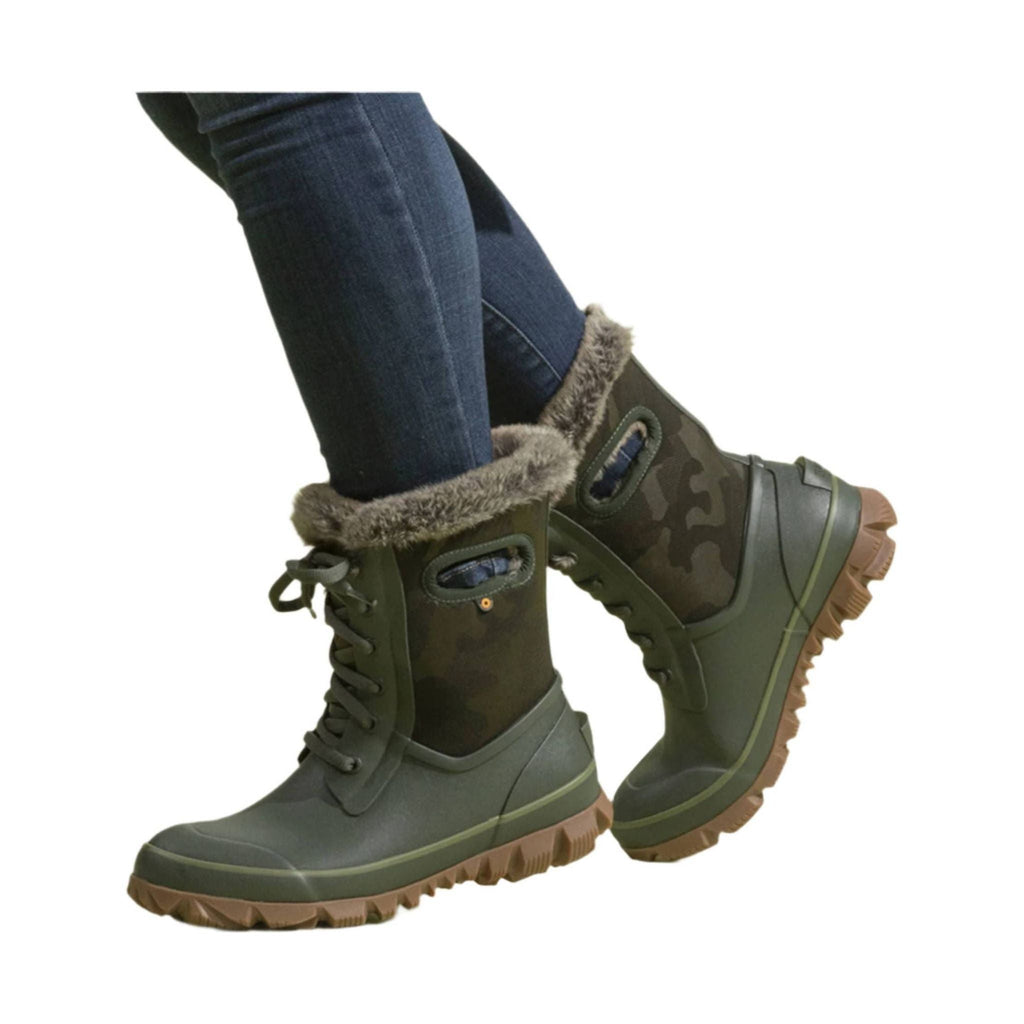 Bogs Women's Arcata Tonal Camo Waterproof Winter Boots - Dark Green - Lenny's Shoe & Apparel