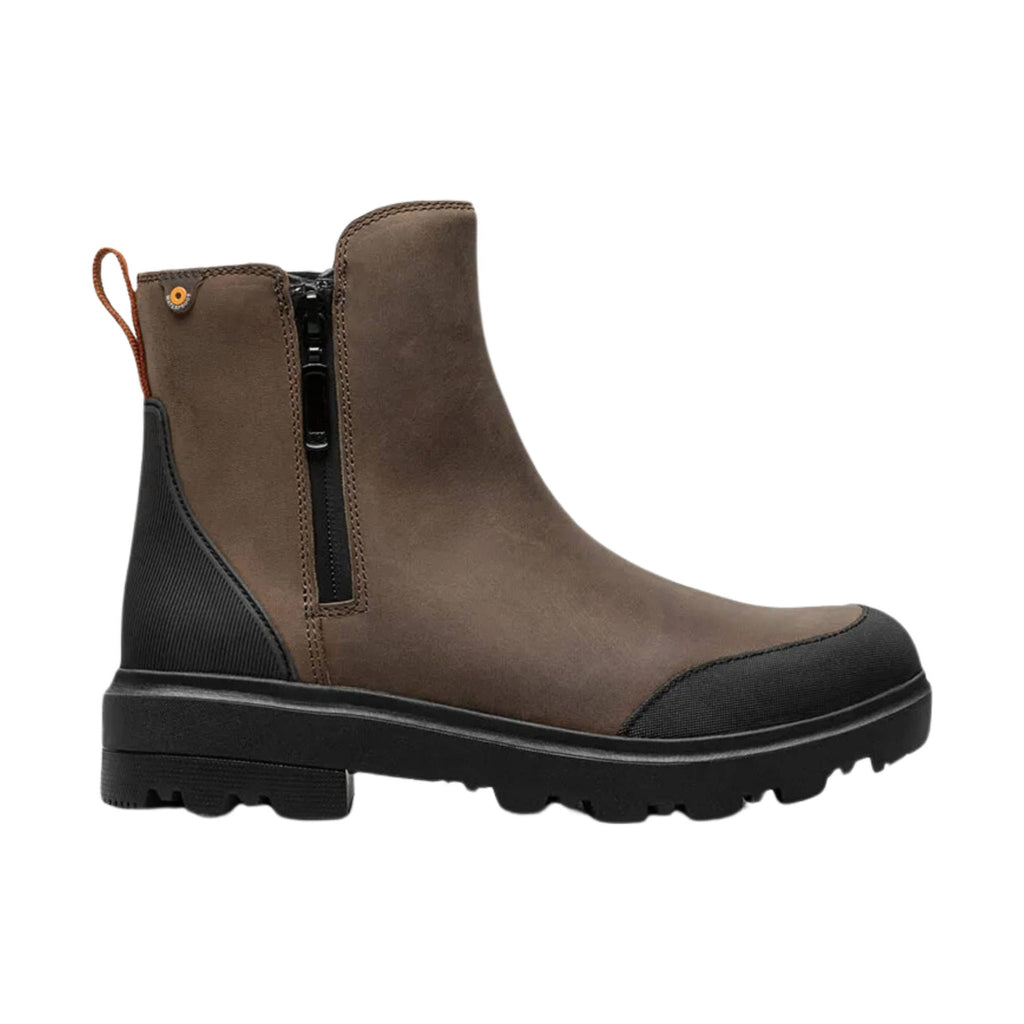 Bogs Women's Holly Zip Leather Rain Boot - Brown - Lenny's Shoe & Apparel