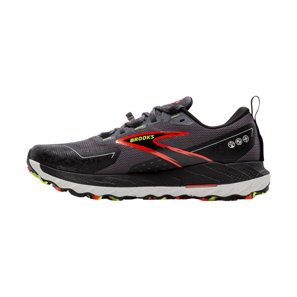 Brooks Men's Cascadia 18 GTX Trail Running Shoes - Blackened Pearl/Black/Tomato - Lenny's Shoe & Apparel