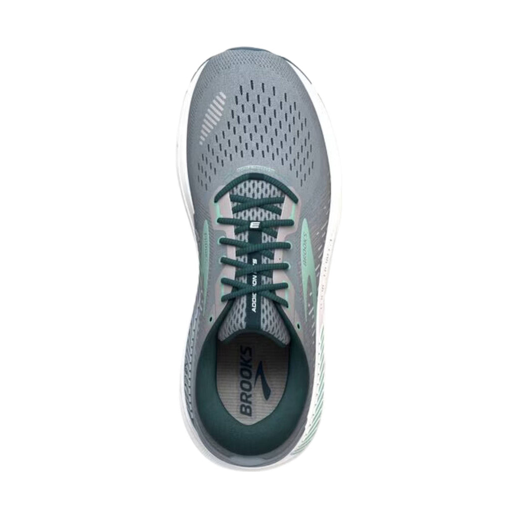 Brooks Women's Addiction GTS 15 Road Running Shoes - Grey/Navy/Aqua - Lenny's Shoe & Apparel