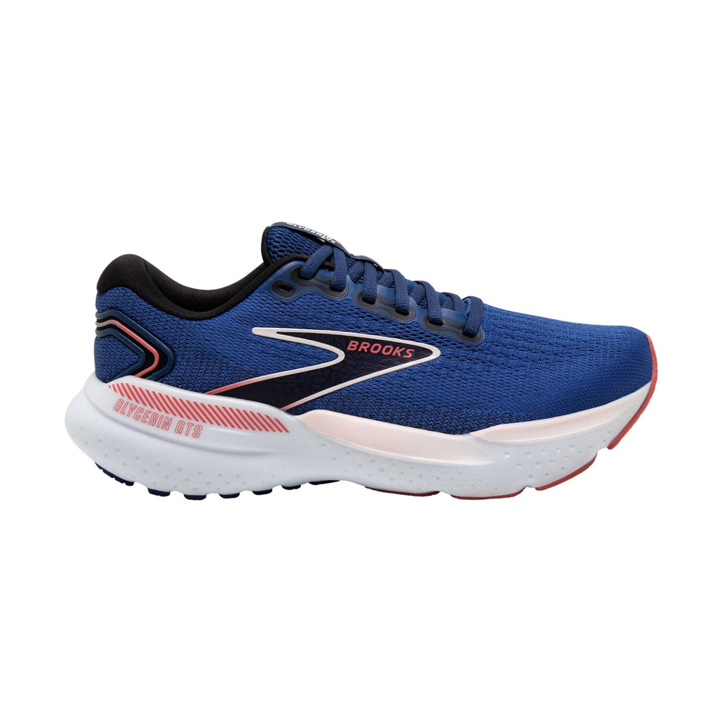 Brooks Women's Glycerin GTS 21 Road Running Shoes - Blue/Pink/Rose - Lenny's Shoe & Apparel