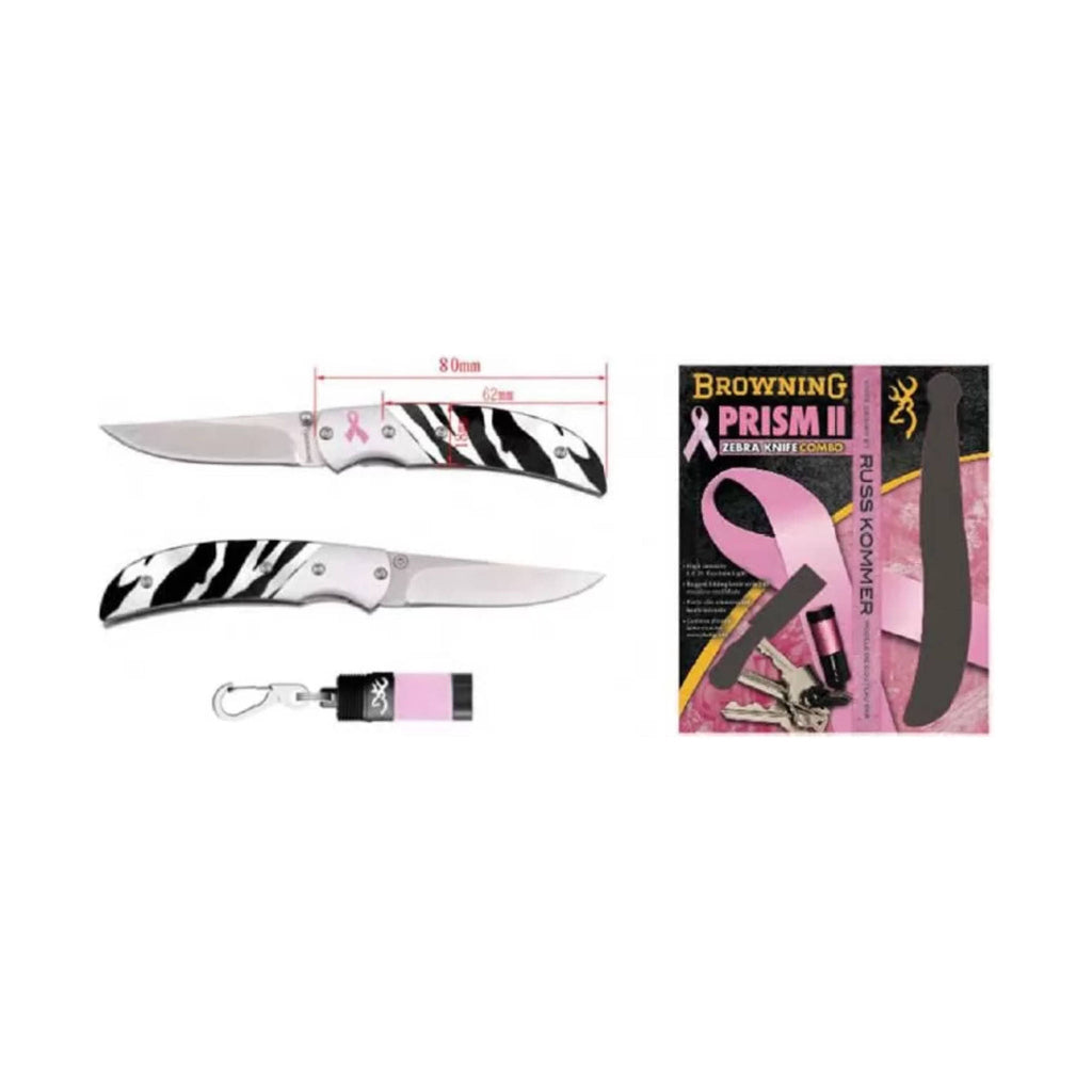 Browning Zebra Knife Light Combo Kit - Black/White/Pink - Lenny's Shoe & Apparel