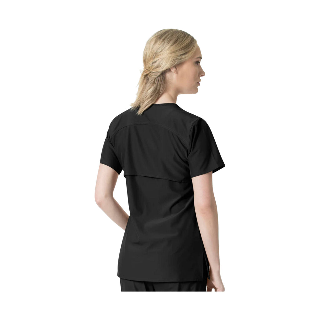 Carhartt Force Women's Liberty Multi Pocket V Neck Scrub Top - Black - Lenny's Shoe & Apparel