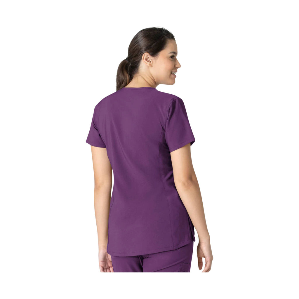 Carhartt Force Women's Notch Neck Tunic Scrub Top - Eggplant - Lenny's Shoe & Apparel