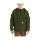 Carhartt Kids' Child Long Sleeve Fleece Hooded Half Zip Sweatshirt - Olive - Lenny's Shoe & Apparel