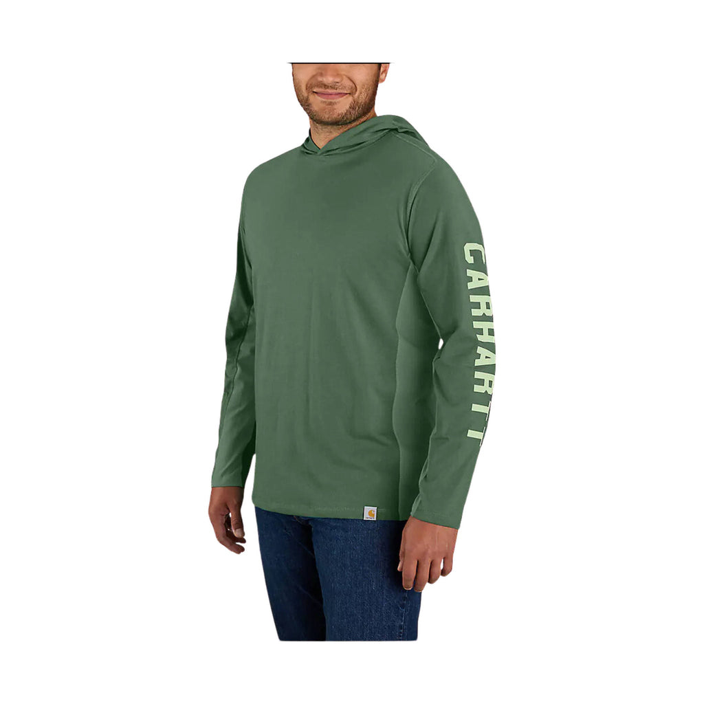 Carhartt Men's Force Relaxed Fit Long Sleeve Hooded Tee - Frosted Balsam - Lenny's Shoe & Apparel