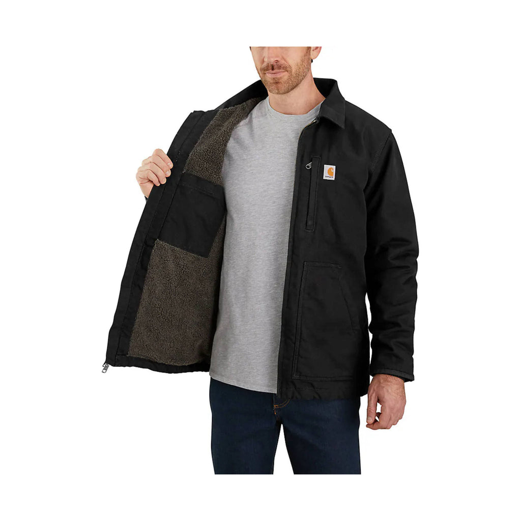 Carhartt Men's Sherpa Lined Loose Fit Field Jacket - Dark Brown - Lenny's Shoe & Apparel