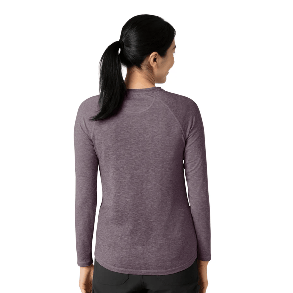 Carhartt Women's Force Performance Long Sleeve Scrub Tee - Black Plum Heather - Lenny's Shoe & Apparel