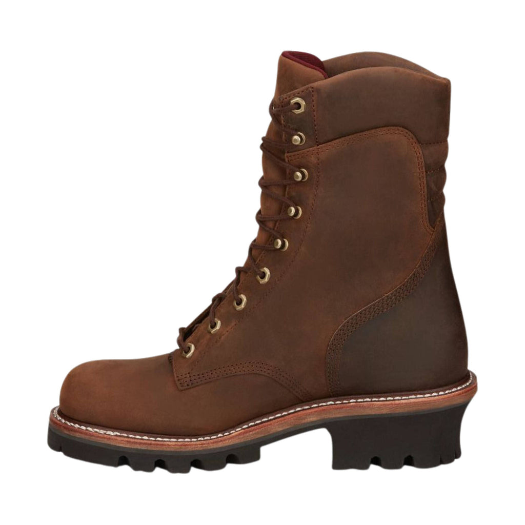 Chippewa Men's Super DNA Waterproof 9 Inch Logger Soft Toe Work Boots - Brown - Lenny's Shoe & Apparel