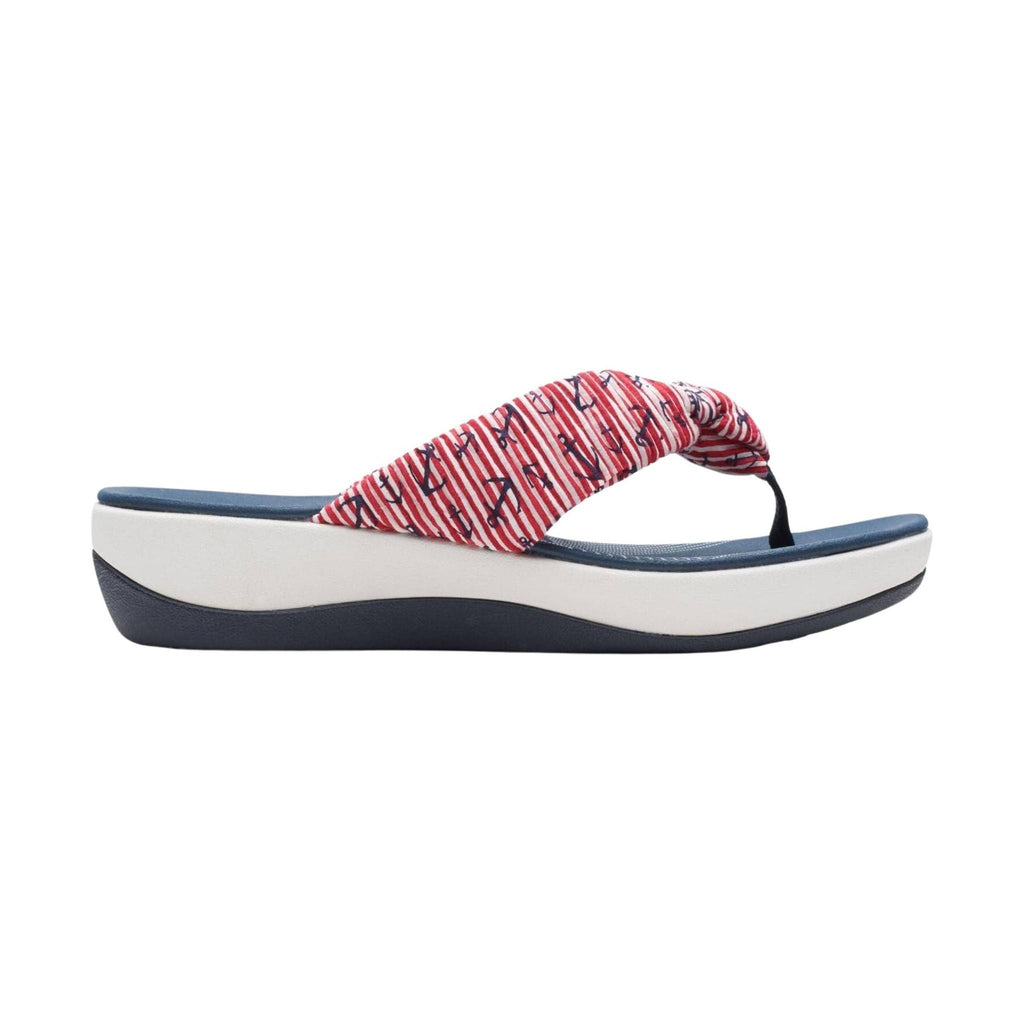 Clarks Women's Arla Glison Sandal - Red/White/Blue - Lenny's Shoe & Apparel