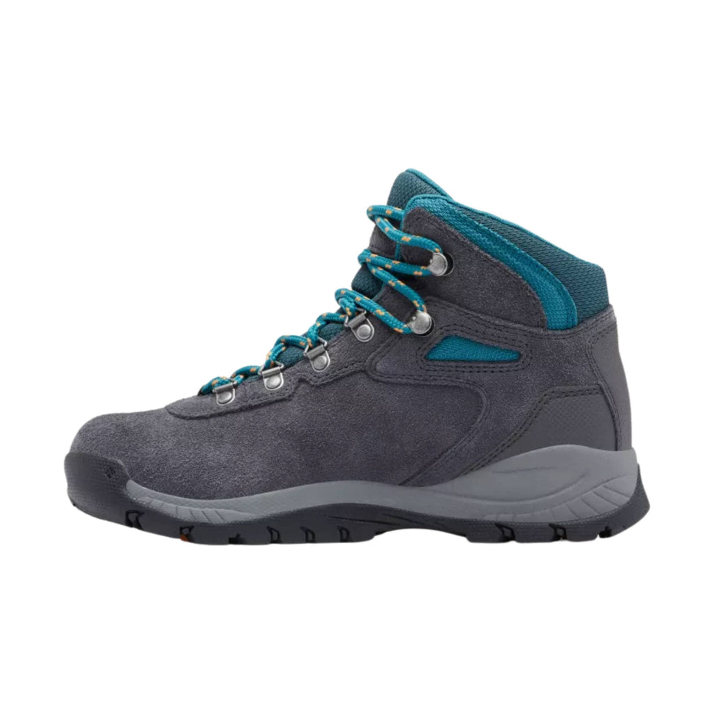 Columbia Women's Newton Ridge Plus Waterproof Amped Wide Boot - Shark/River Blue FINAL SALE - Lenny's Shoe & Apparel