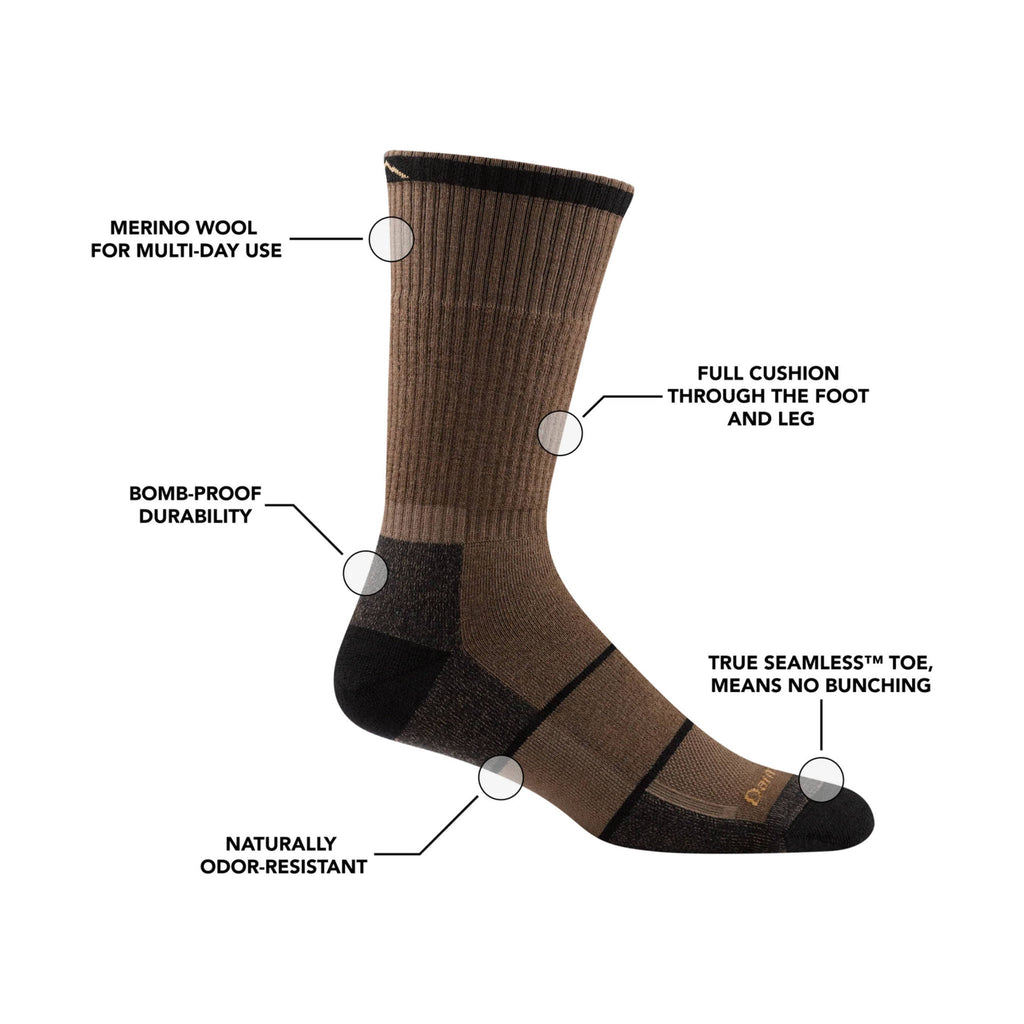 Darn Tough Vermont Men's William Jarvis Boot Midweight Work Sock - Timber - Lenny's Shoe & Apparel