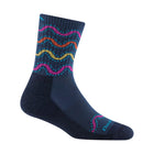 Darn Tough Vermont Women's Wandering Stripe Micro Crew Lightweight Hiking Sock - Eclipse - Lenny's Shoe & Apparel