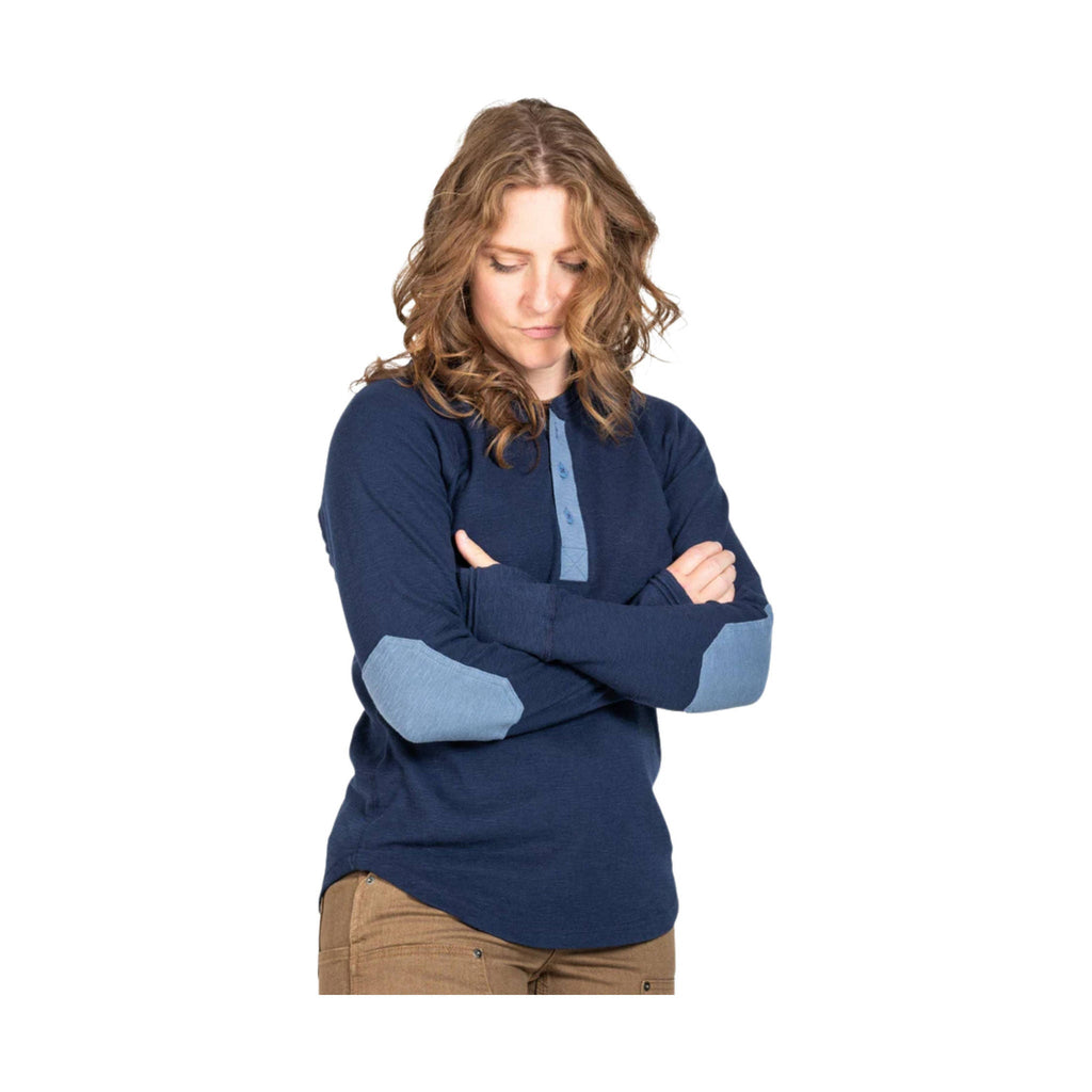 Dovetail Women's Rugged Thermal Henley - Navy - Lenny's Shoe & Apparel