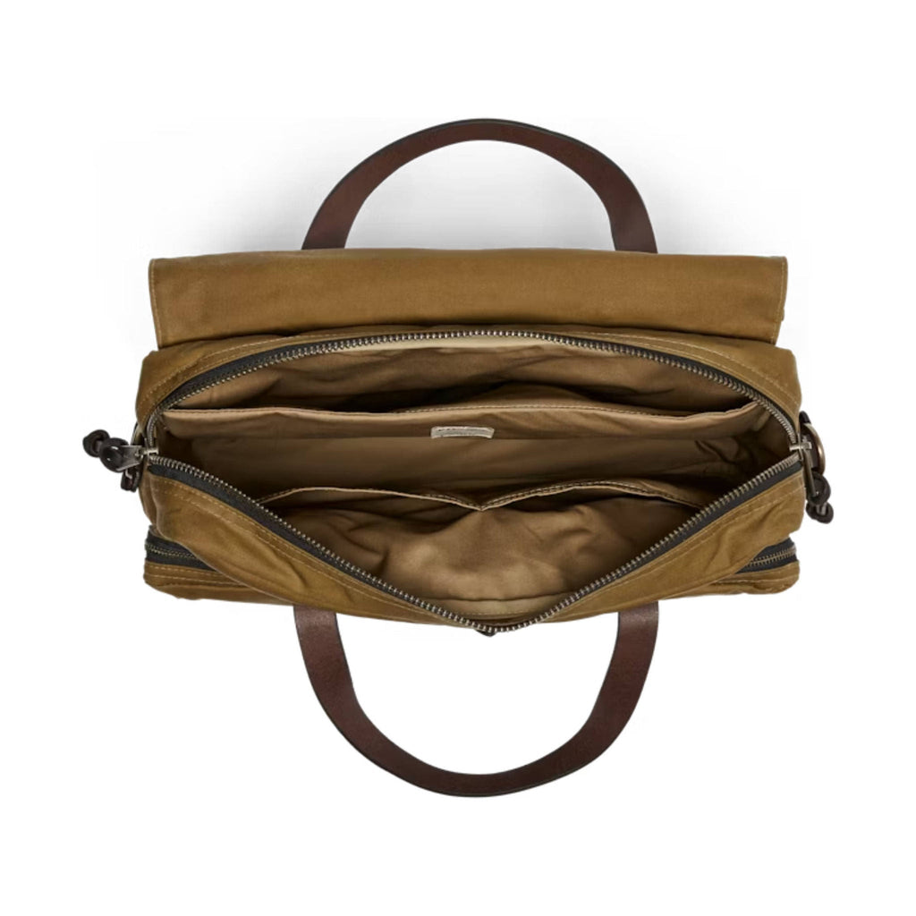 Filson 24 Hour Tin Cloth Briefcase - Dark Tan - Lenny's Shoe & Apparel