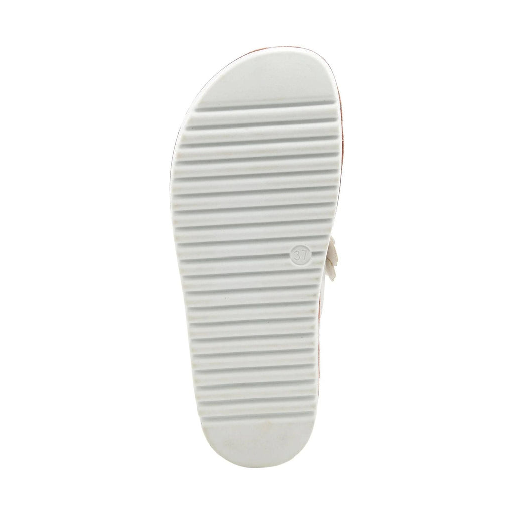 Flexus Women's Bayview Thong Sandals - Silver/White - Lenny's Shoe & Apparel