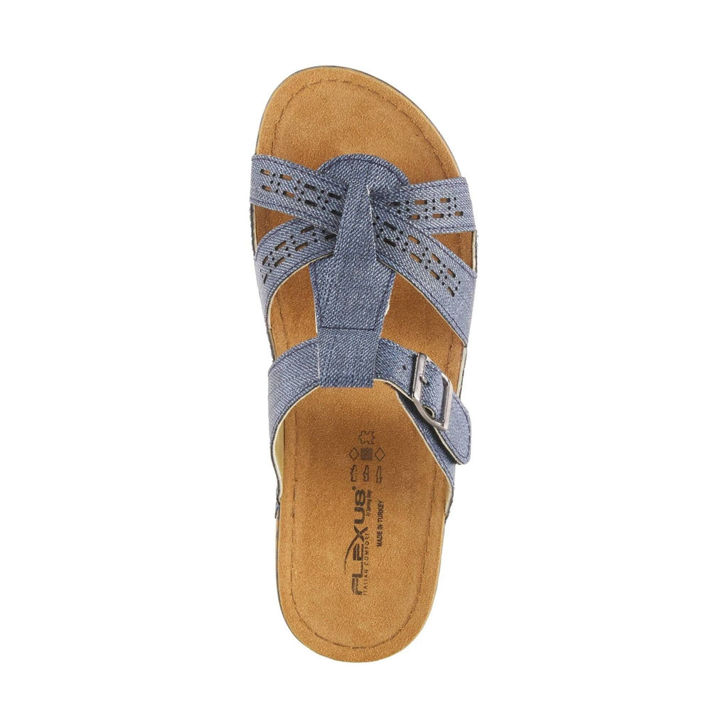 Flexus Women's Nery Jeans Slide Sandals - Navy - Lenny's Shoe & Apparel