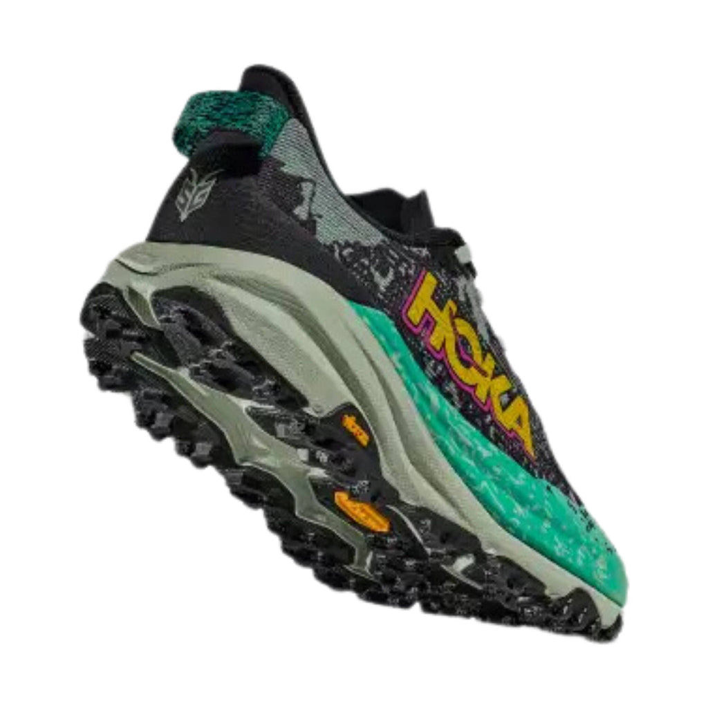 HOKA Women's Speedgoat 6 Trail Running Shoes - Black/ Aloe Vera - Lenny's Shoe & Apparel