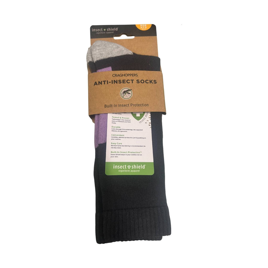 Insect Shield Anti-Insect Sock - Grey/Purple - Lenny's Shoe & Apparel