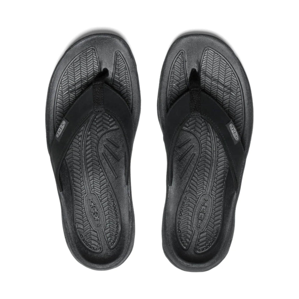 KEEN Women's Kona Leather Flip Flop - Black/Vapor - Lenny's Shoe & Apparel