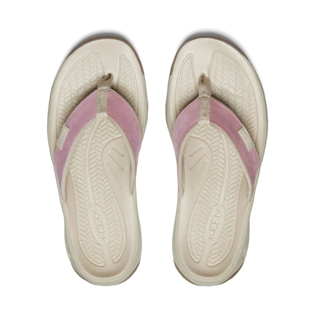 KEEN Women's Kona Leather Flip Flop - Nostalgia Rose/Plaza Taupe - Lenny's Shoe & Apparel