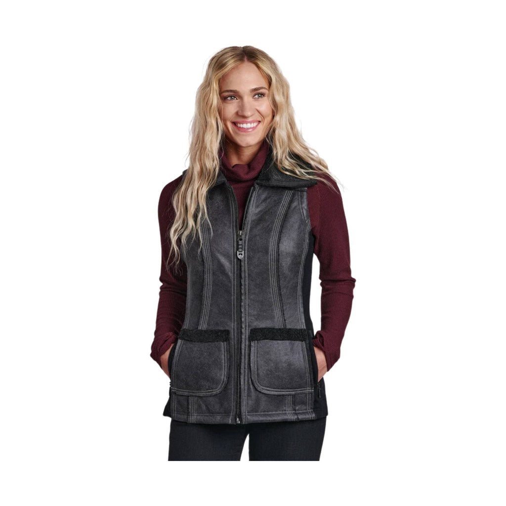 Kuhl Women's Dani Sherpa Vest - Raven - Lenny's Shoe & Apparel