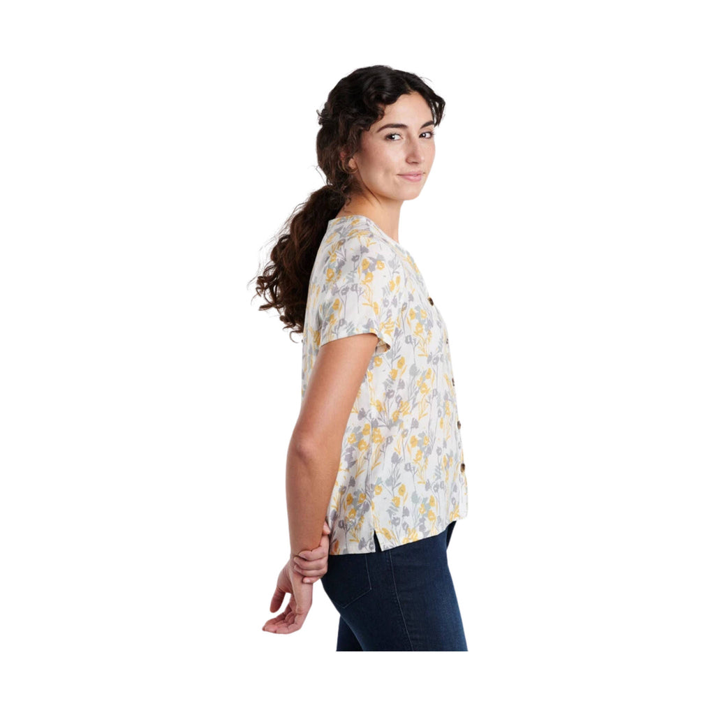 Kuhl Women's Hadley Short Sleeve Top - Ivory Print - Lenny's Shoe & Apparel