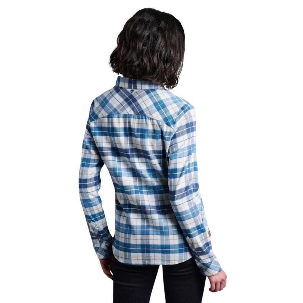 Kuhl Women's Tess Flannel Long Sleeve Shirt - Dusty Blue - Lenny's Shoe & Apparel