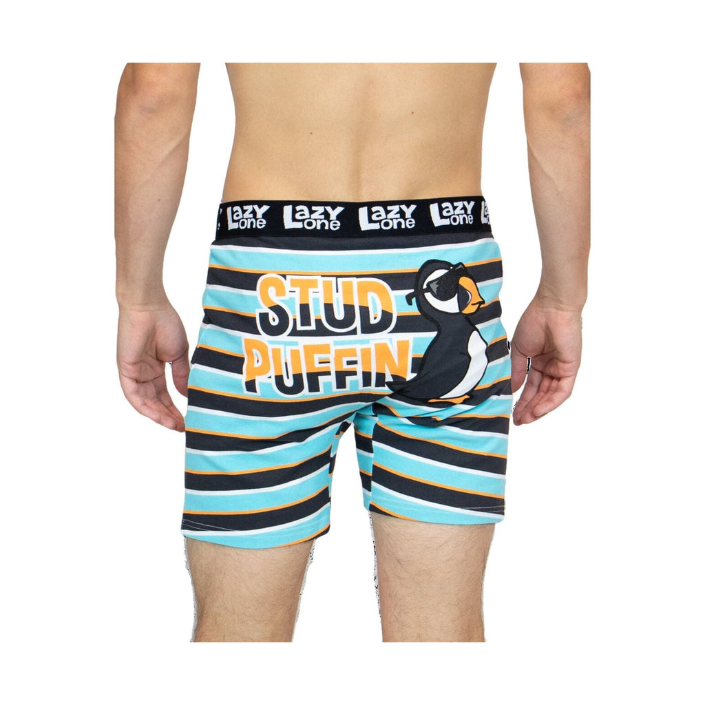 Lazy One Men's Stud Puffin Boxer Briefs - Blue/Black - Lenny's Shoe & Apparel