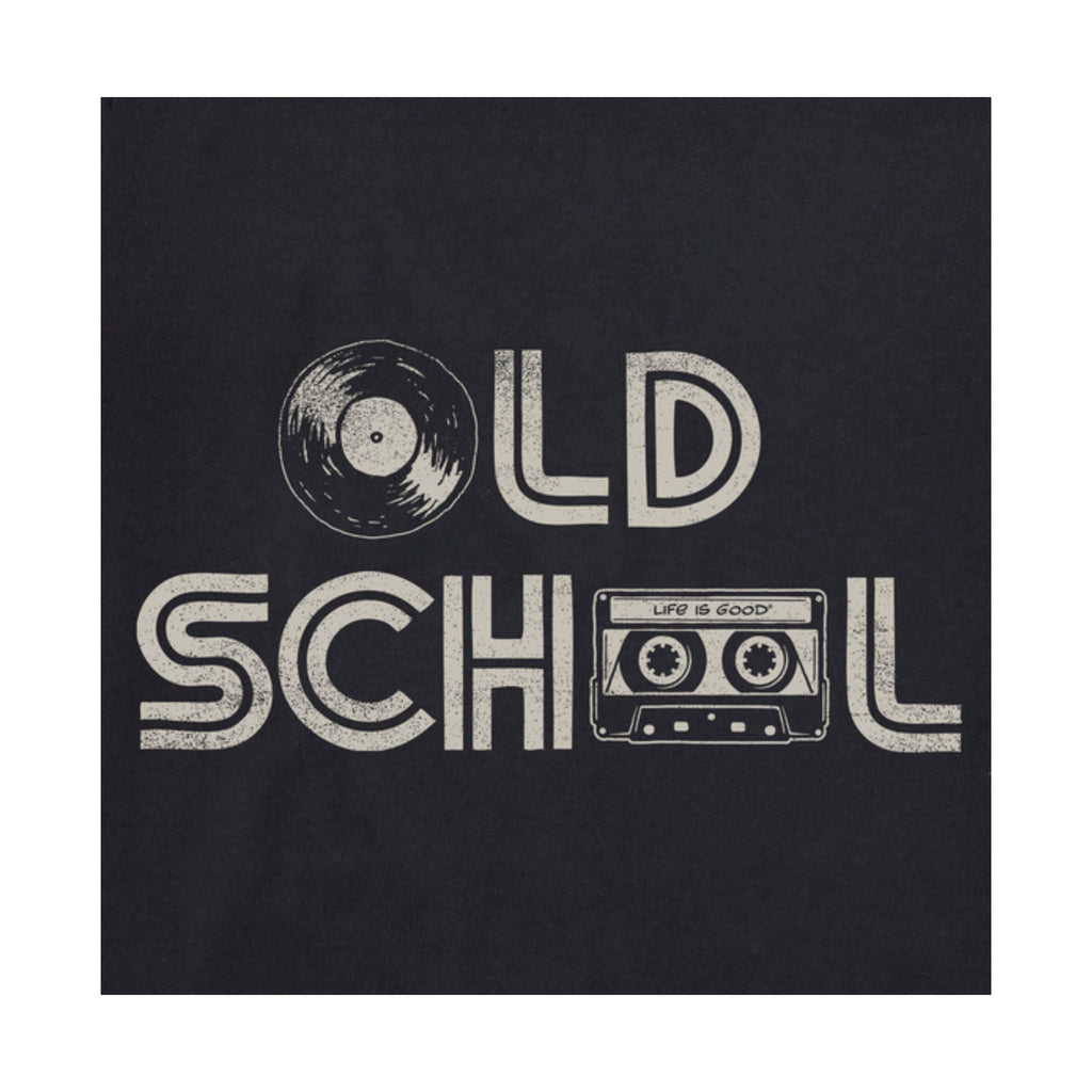 Life Is Good Men's Old School Vinyl Cassette Short Sleeve Tee - Jet Black - Lenny's Shoe & Apparel