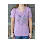 Life Is Good Women's Adirondacks Exclusive Bike Tee - Violet Purple - Lenny's Shoe & Apparel