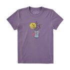 Life Is Good Women's Flower Jar Short Sleeve Tee - Dusk Purple - Lenny's Shoe & Apparel