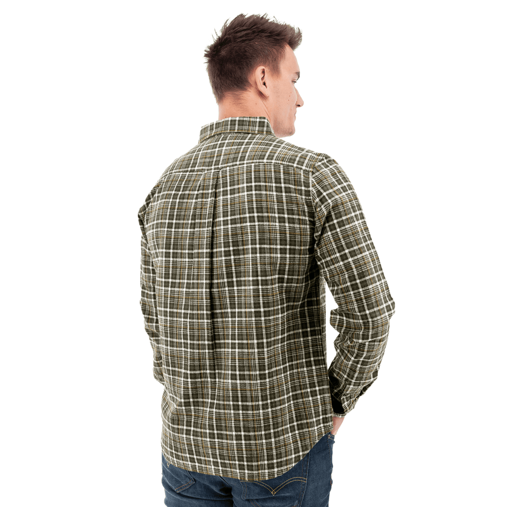 Old Ranch Men's Chase Organic Hidden Button Down Shirt - Olive - ONLINE STORE CREDIT/EXCHANGE ONLY - Lenny's Shoe & Apparel