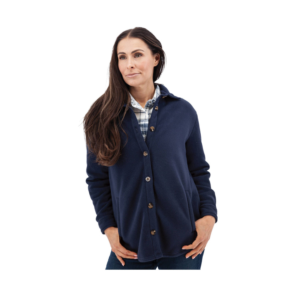 Old Ranch Women's Emery Fleece Shirt Jac - Black Iris - ONLINE STORE CREDIT/EXCHANGE ONLY - Lenny's Shoe & Apparel