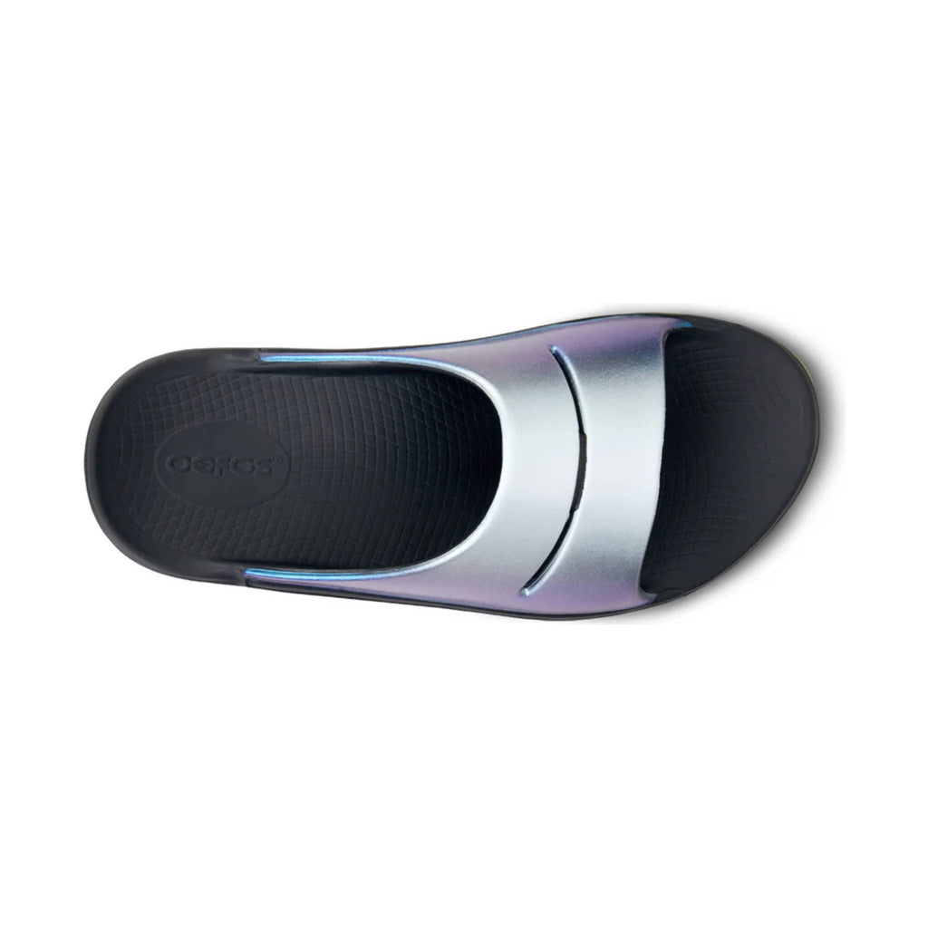 OOfos Women's OOahh Luxe Slide - Frost - Lenny's Shoe & Apparel