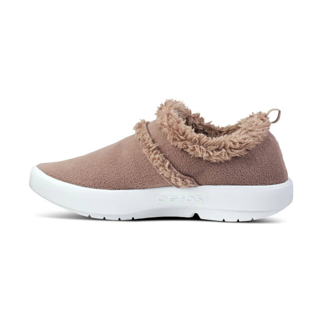 OOfos Women's OOcoozie Low Shoes - Chocolate Sherpa - Lenny's Shoe & Apparel