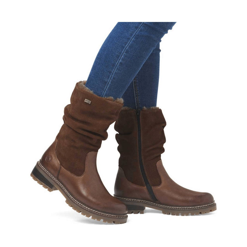 Remonte Women's Stefanie Slouch Mid Calf Boots - Brown - Lenny's Shoe & Apparel