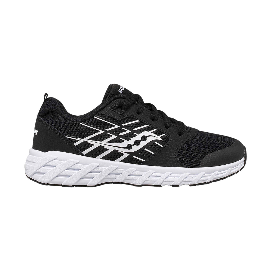 Saucony Kids' Wind 2.0 Shoes - Black/White FINAL SALE - Lenny's Shoe & Apparel