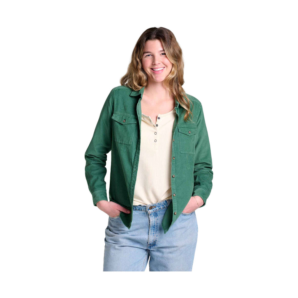 Toad & Co Women's Scouter Cord Long Sleeve Shirt - Ivy - ONLINE STORE CREDIT/EXCHANGE ONLY - Lenny's Shoe & Apparel