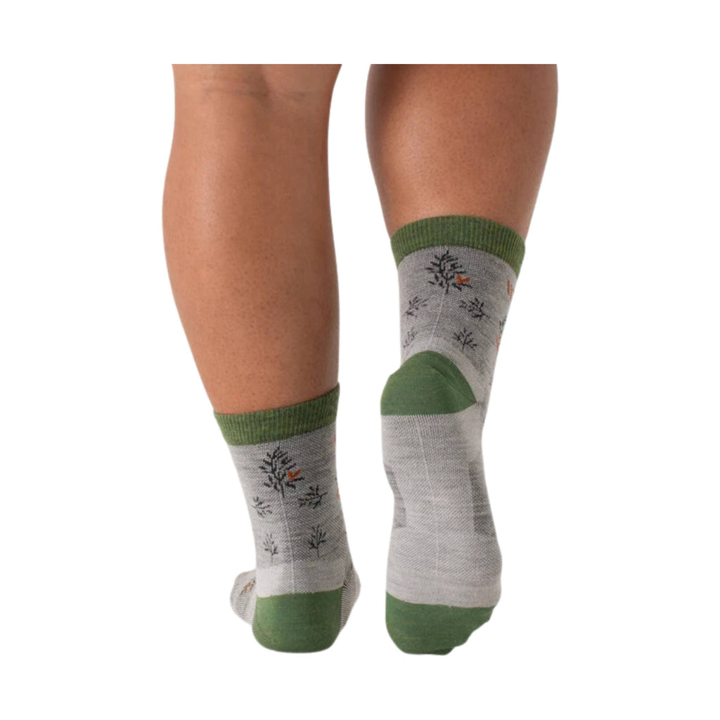 Wide Open Women's Foliage Lightweight Micro Crew Socks - Light Gray - Lenny's Shoe & Apparel