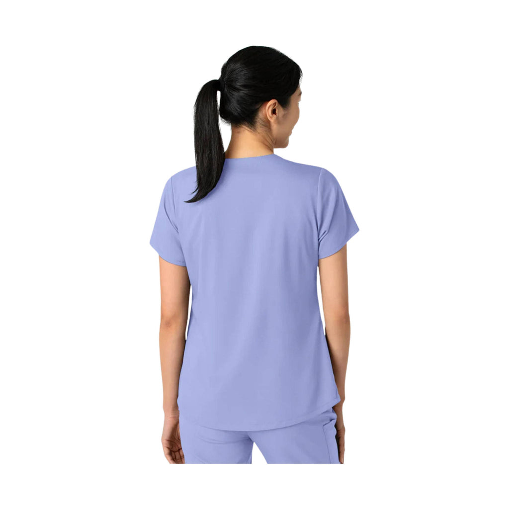 Wonder Wink Women's 2 Pocket V Neck Scrub Top - Ceil Blue - Lenny's Shoe & Apparel