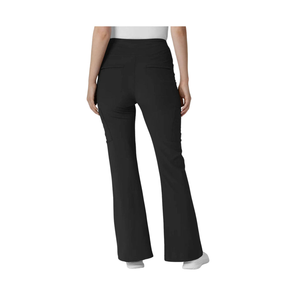 WonderWink Renew Women's Cargo Flare Scrub Pant - Black - Lenny's Shoe & Apparel